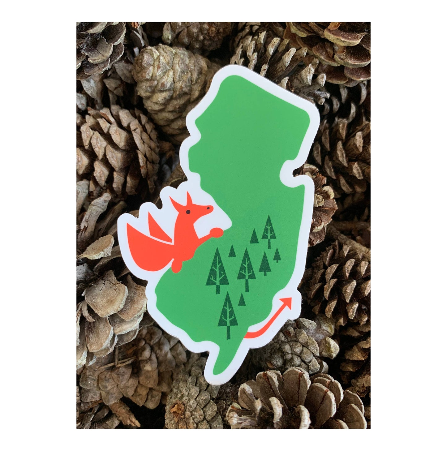 New Jersey Pinelands with Jersey Devil Sticker