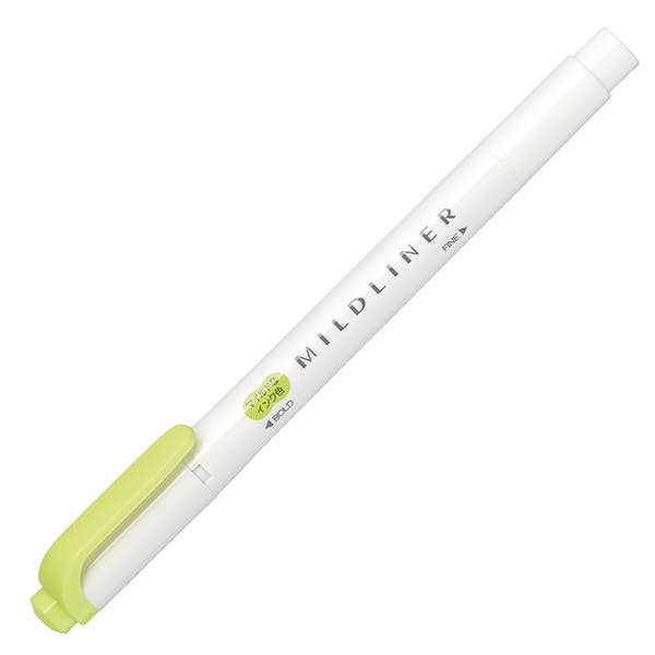 Zebra Mildliner Highlighter & Marker: Citrus Green