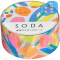 KINGJIM SODA Clear Washi Tape - Tulip | Transparent Decorative Tape
