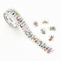 bande “People Who Rush in the Notebook” Washi Flake Tape – Cute Japanese Planner Stickers