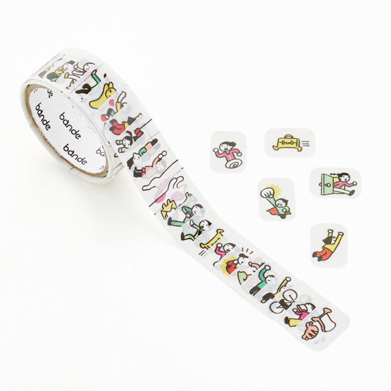 bande “People Who Rush in the Notebook” Washi Flake Tape – Cute Japanese Planner Stickers