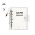 BGM A6 Glitter Clear Sticker Storage Book with Zipper Pockets & Charm
