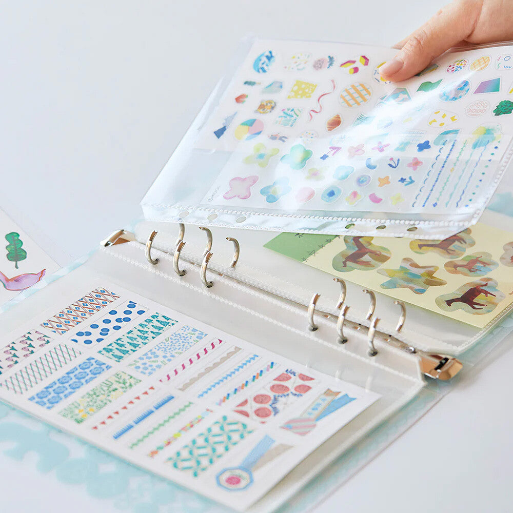KINGJIM Otona Sticker Collection Binder - Blue | Sticker Storage Organizer