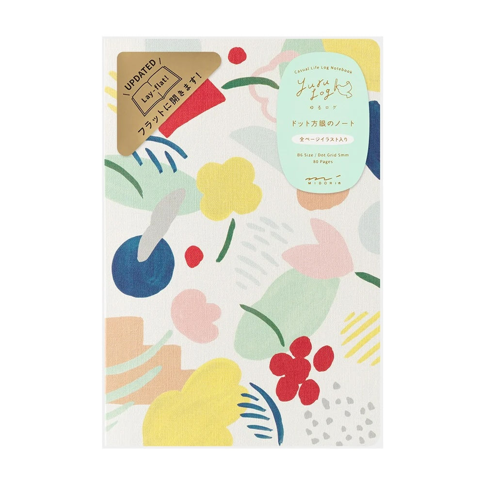 Midori Yuru Log Notebook – B6 – Motif Textile A