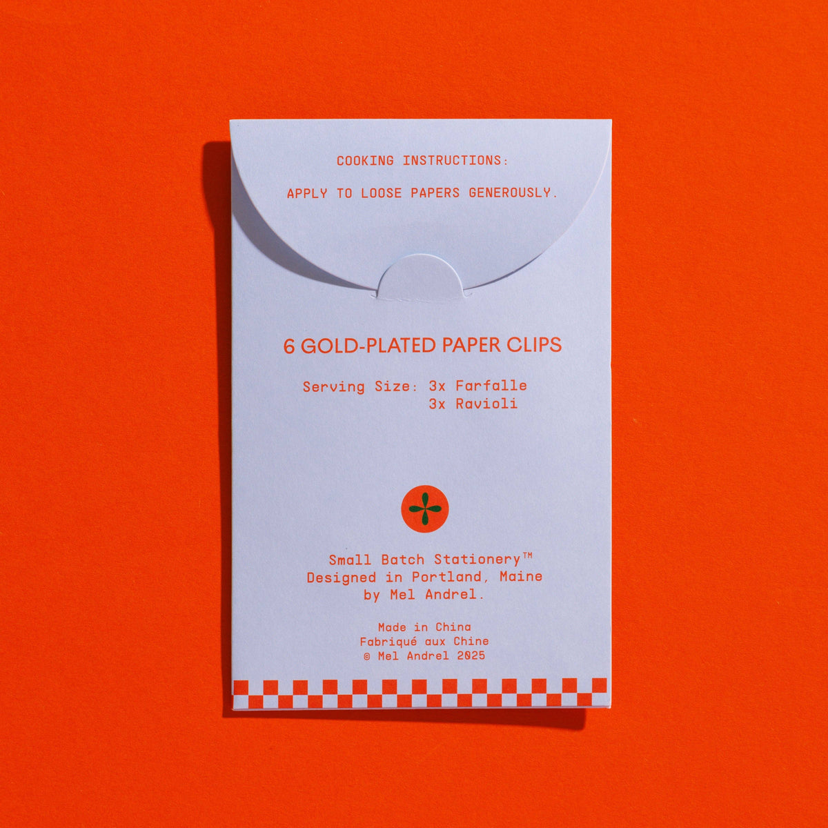 Pasta Paper Clips - Ravioli + Farfalle