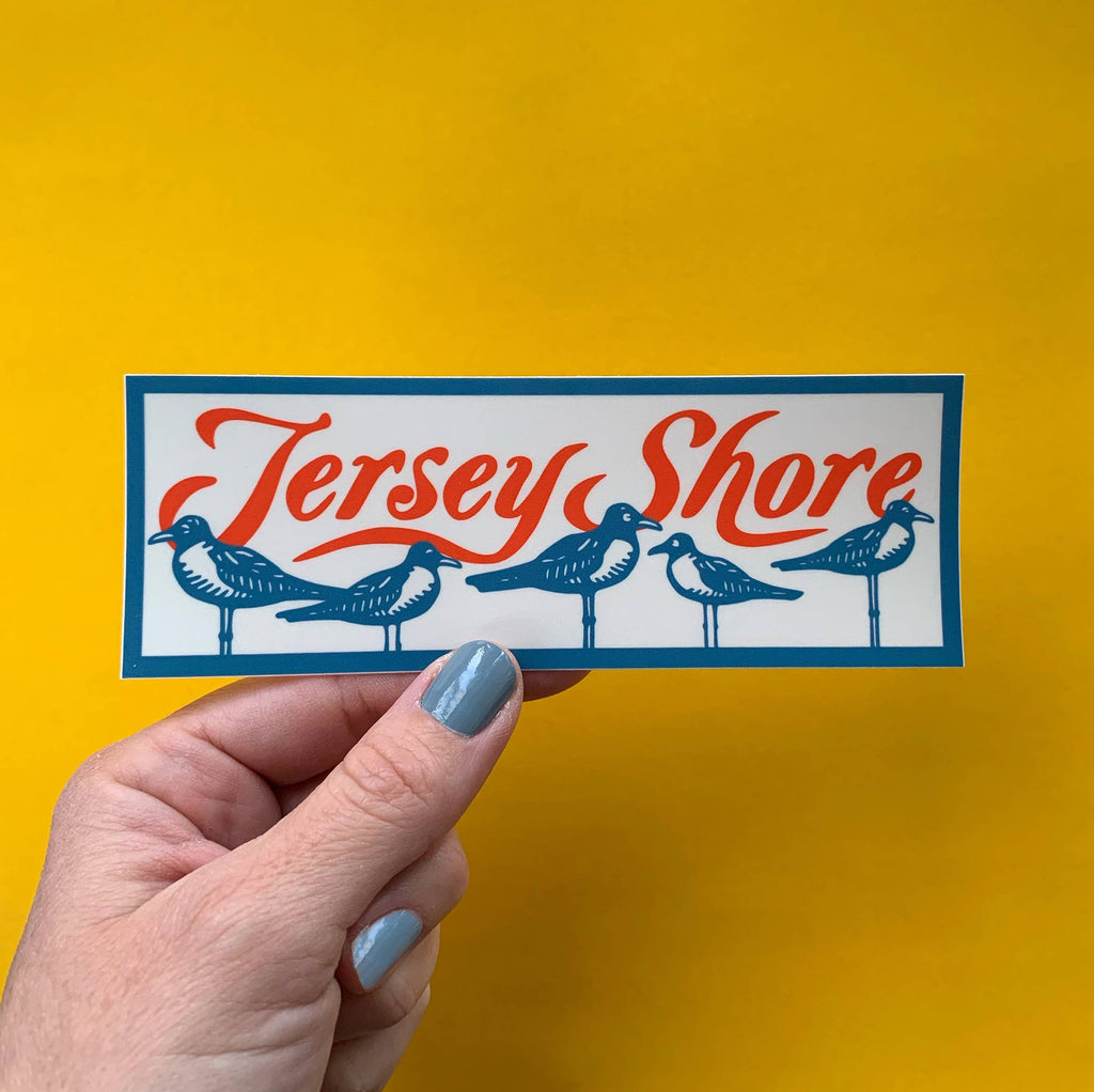 Jersey Shore Seagull Bumper Sticker / Vinyl Decal
