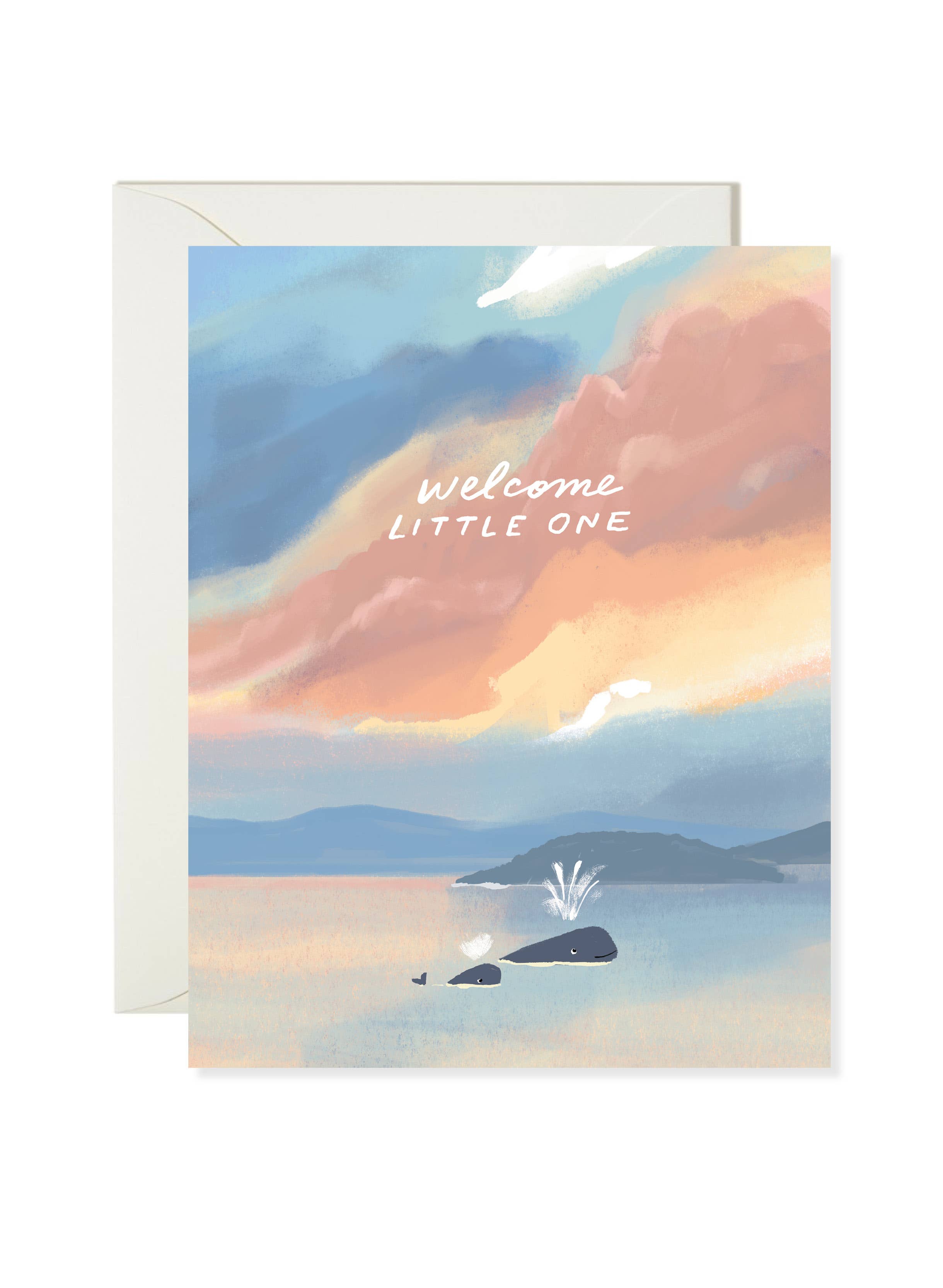 Whale Baby – Whimsical Ocean Welcome Baby Card