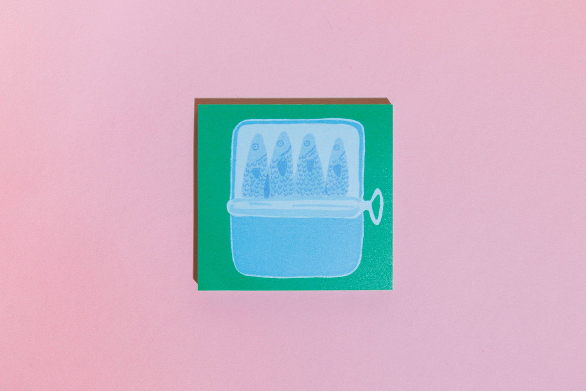Tinned Fish Lists Sticky Notes