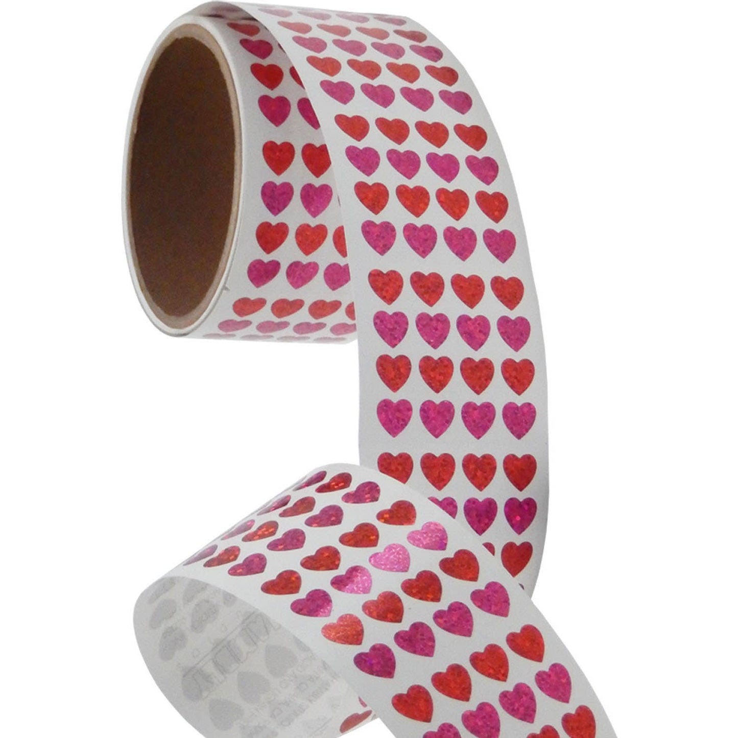 Micro Hearts / Red And Pink Stickers - 1 Perforated Square
