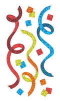 Streamers / Confetti Stickers - 1 Perforated Square