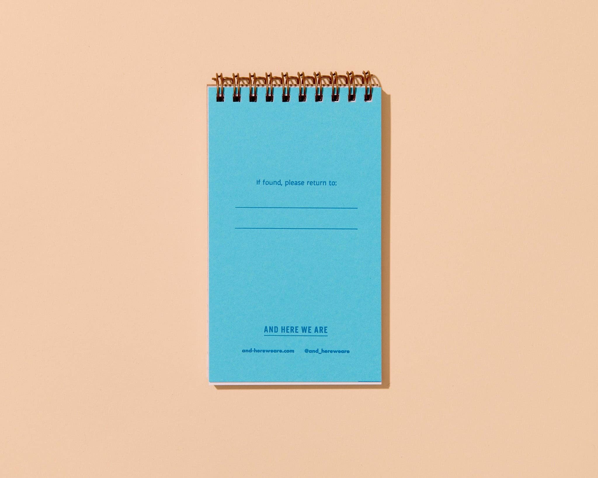 Letterpress Small Spiral Notebook—Pink Shells (Summer)