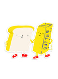 Bread and Butter Sticker – Cute Food Vinyl Sticker