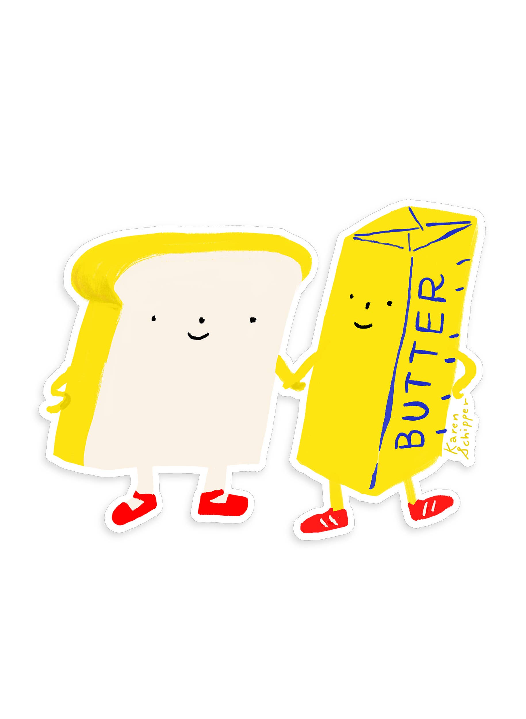 Bread and Butter Sticker – Cute Food Vinyl Sticker