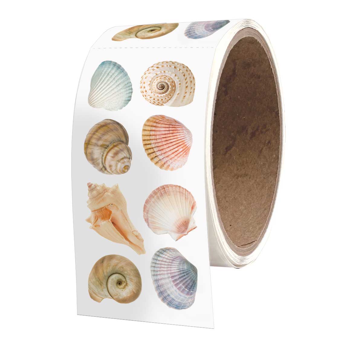 Sea Shells Stickers - 1 Perforated Square