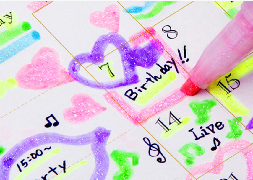 Zebra Glitter Highlighter Kirarich Set