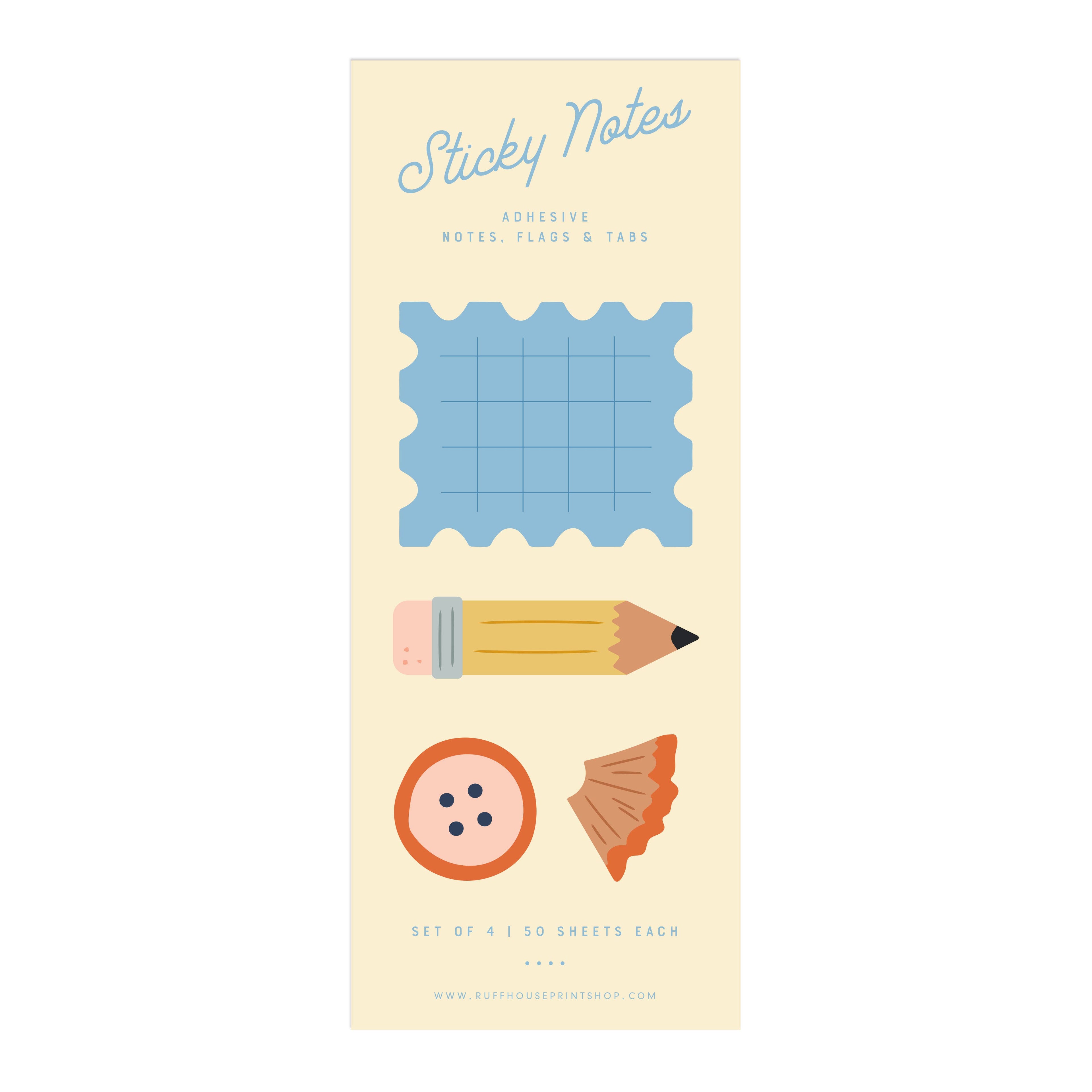 Stamp Sticky Note Set - Page Flags and Tabs