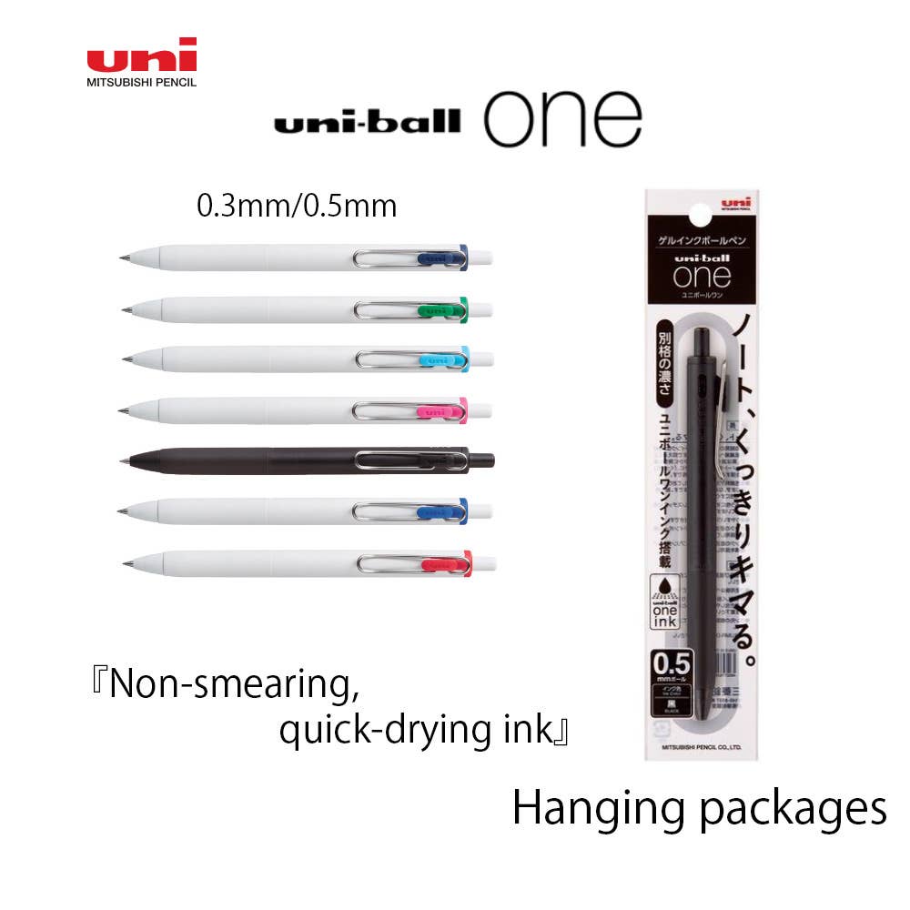 Mitsubishi Uni-Ball One Ballpoint Pen: Black / 0.5mm