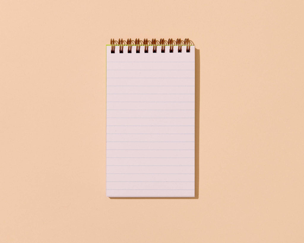 Letterpress Small Spiral Notebook—Pink Shells (Summer)
