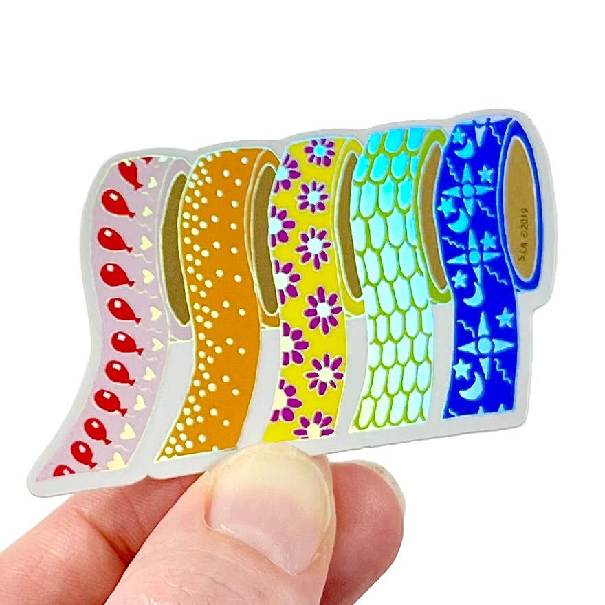Holographic Rainbow Washi Tapes Vinyl Sticker