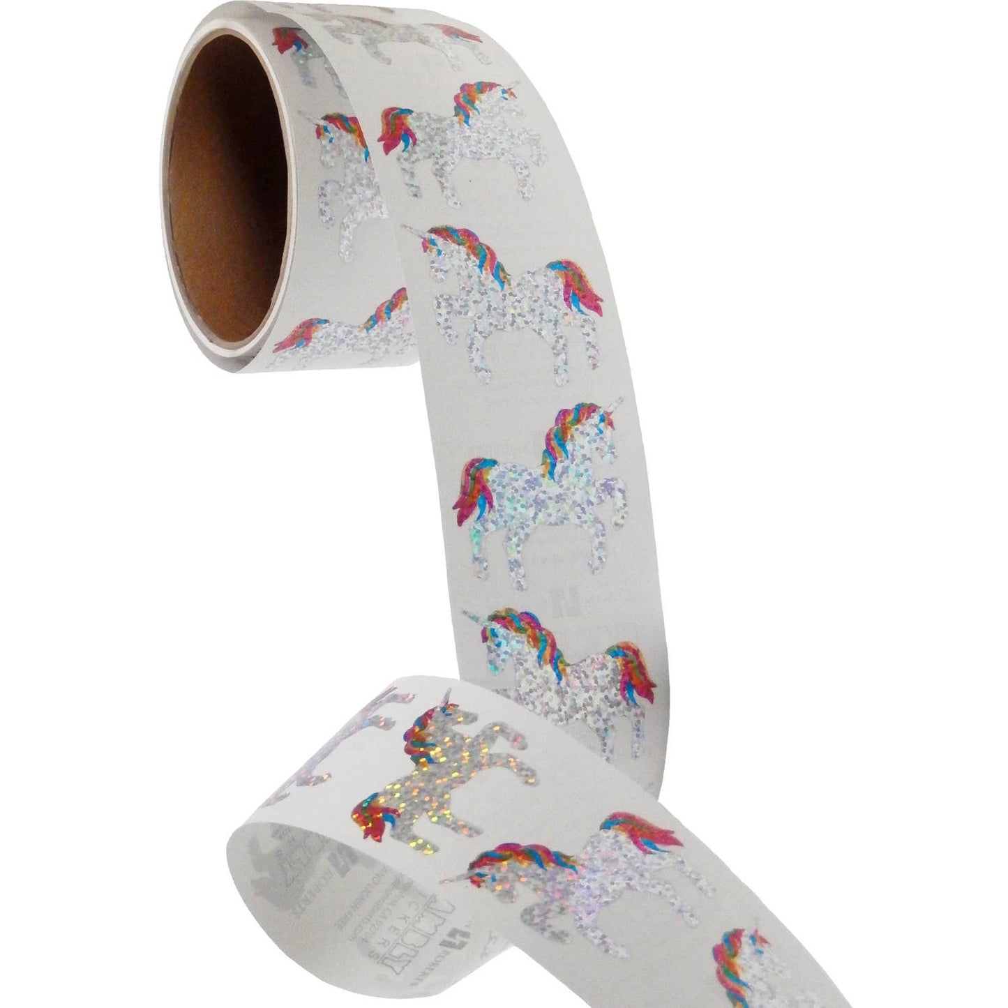 Unicorn/Rainbow Mane & Tail Stickers - 1 Perforated Square