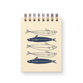 Fishes Mini Jotter Notebook: French Vanilla | Deep Blue Ink