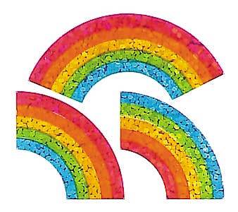 Mini Rainbows Stickers - 1 Perforated Square