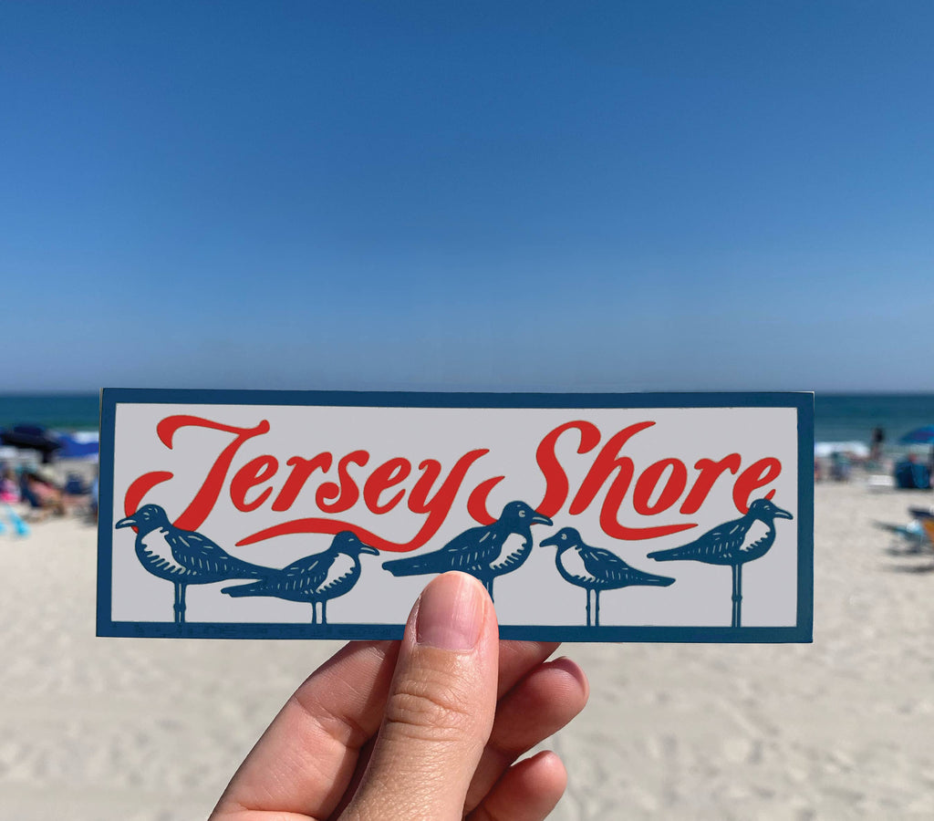 Jersey Shore Seagull Bumper Sticker / Vinyl Decal