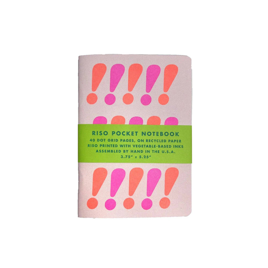 Risograph Pocket Notebook - Neon Exclamations