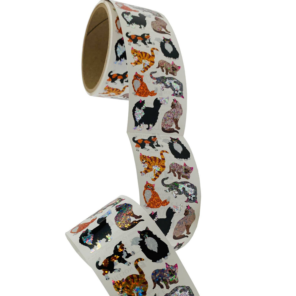 Cats & Kittens Stickers - 1 Perforated Square