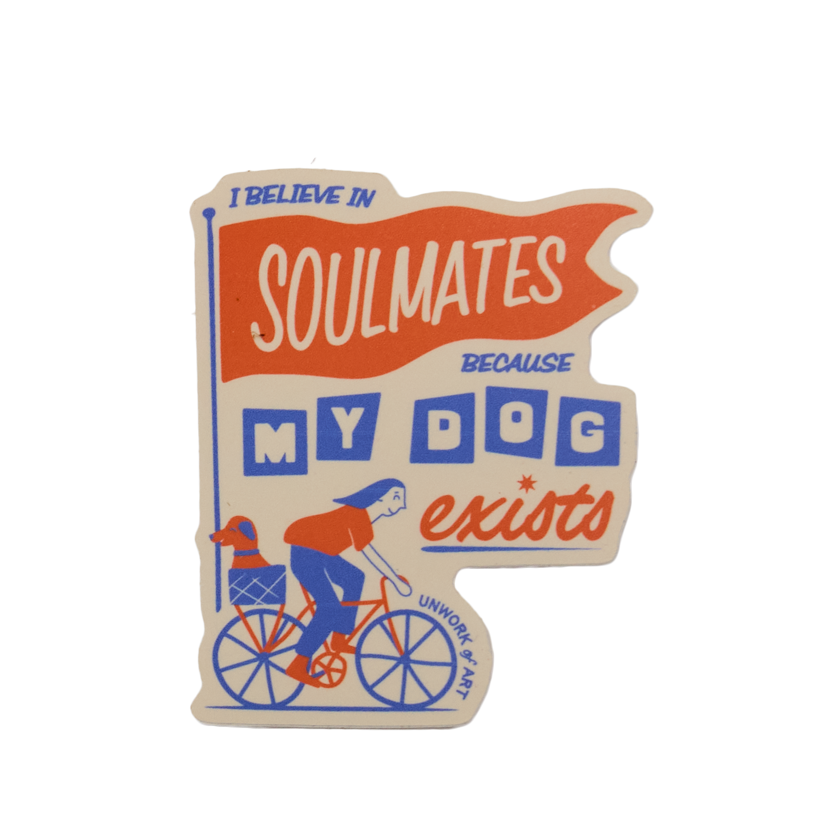 Dog Soulmates Sticker by Unwork of Art