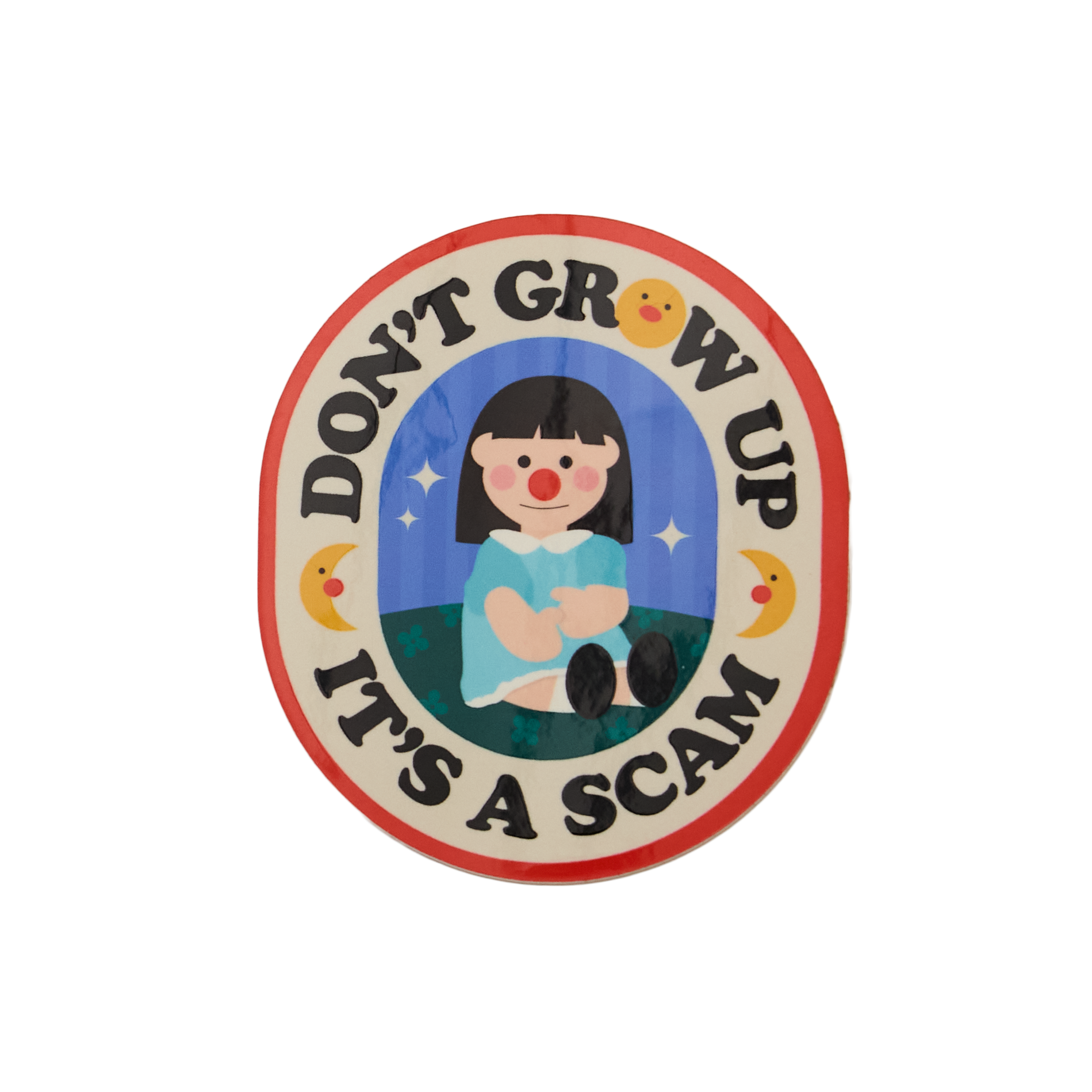 Don't Grow Up Sticker by Unwork of Art