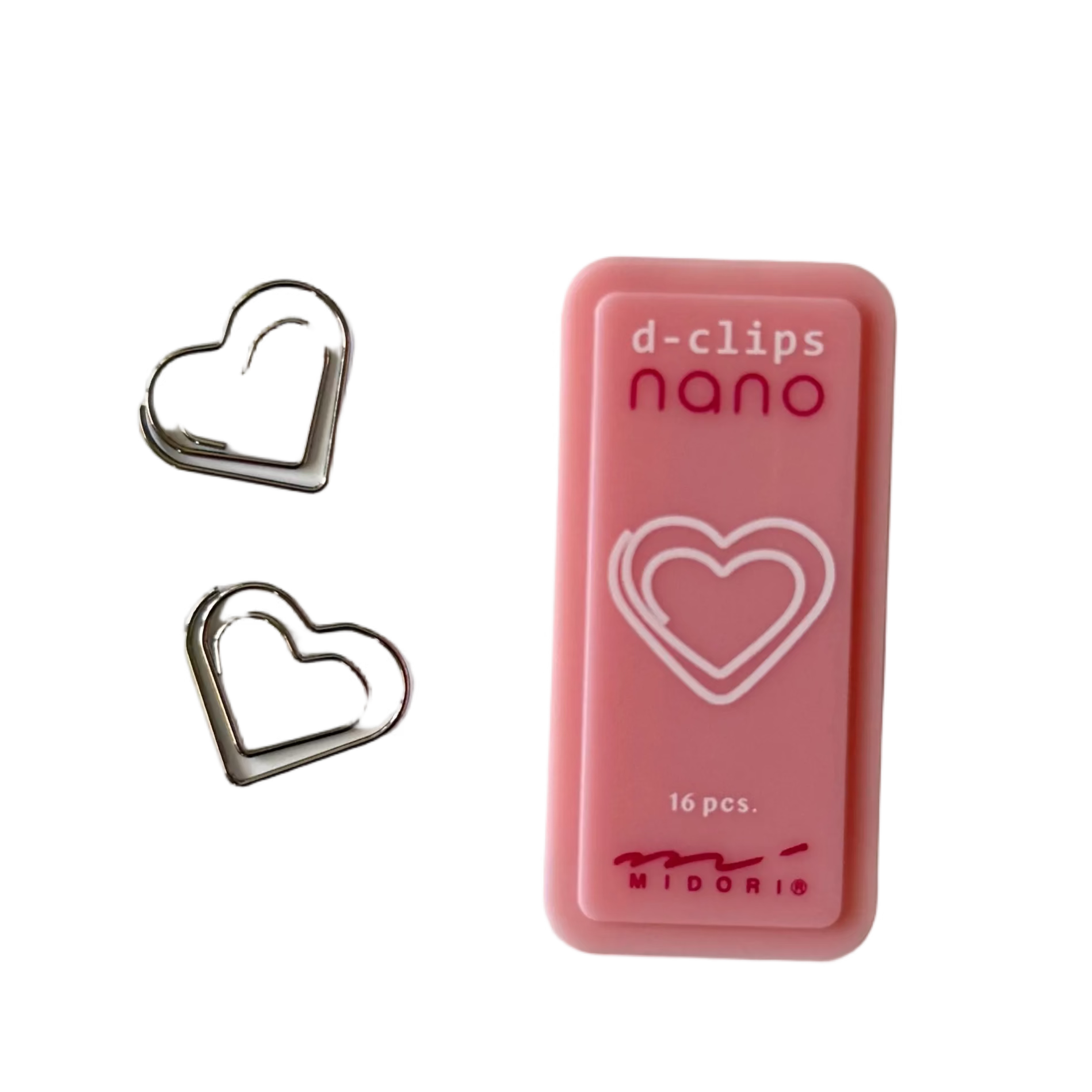 Midori D-Clips Nano Paper Clips – Heart