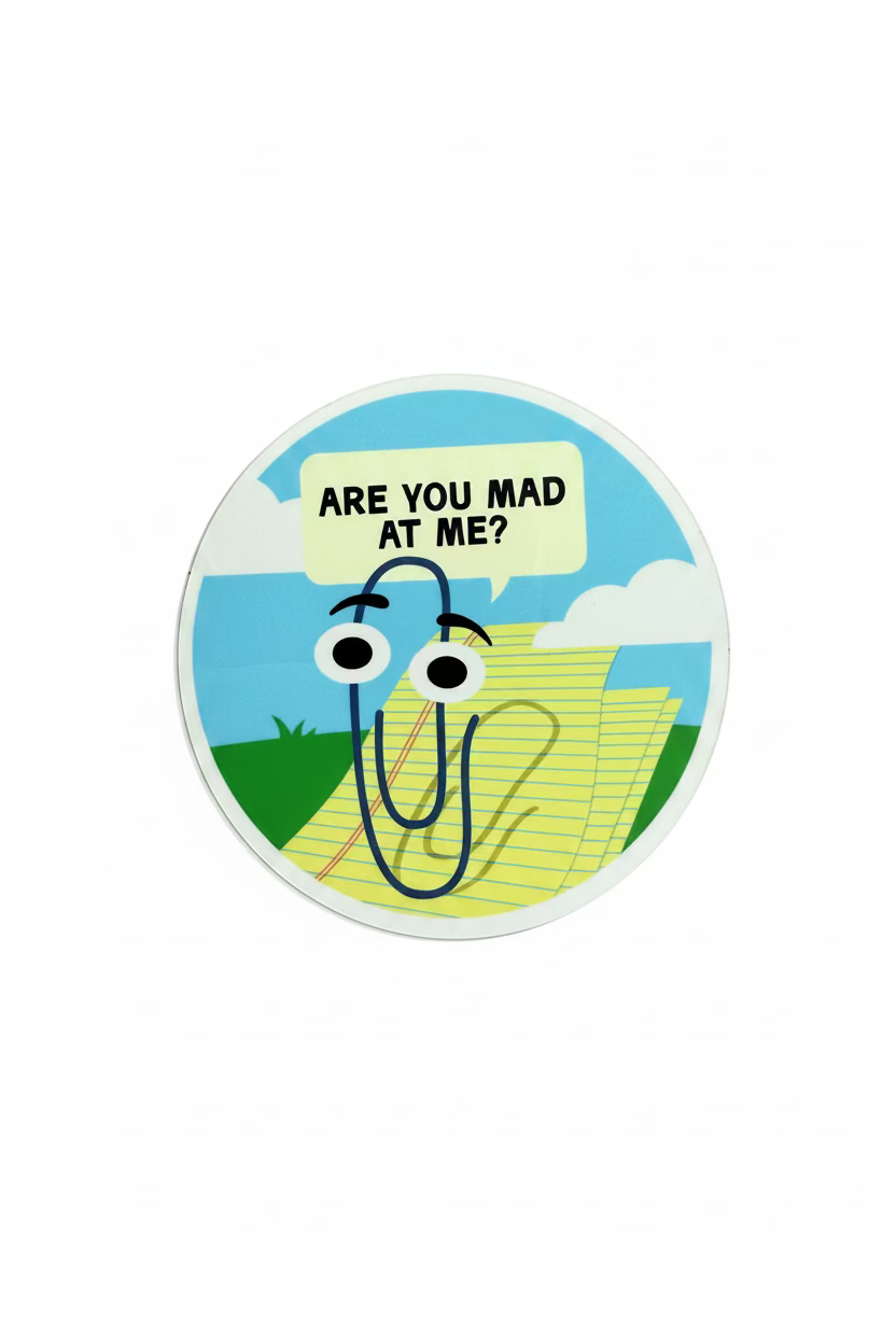 Clippy Sticker by Unwork of Art