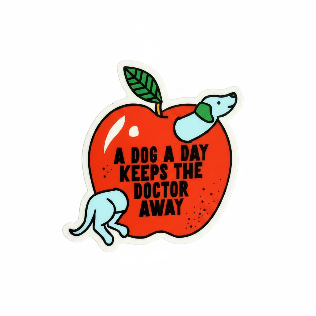 A Dog A Day Sticker by Unwork of Art