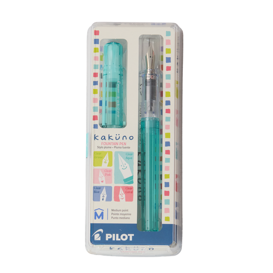 Kakuno Fountain Pen – Medium Nib (Aqua Blue)