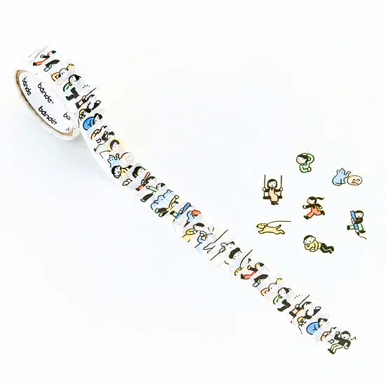 bande “People Who Live in the Notebook” Washi Flake Tape – Cute Japanese Planner Stickers