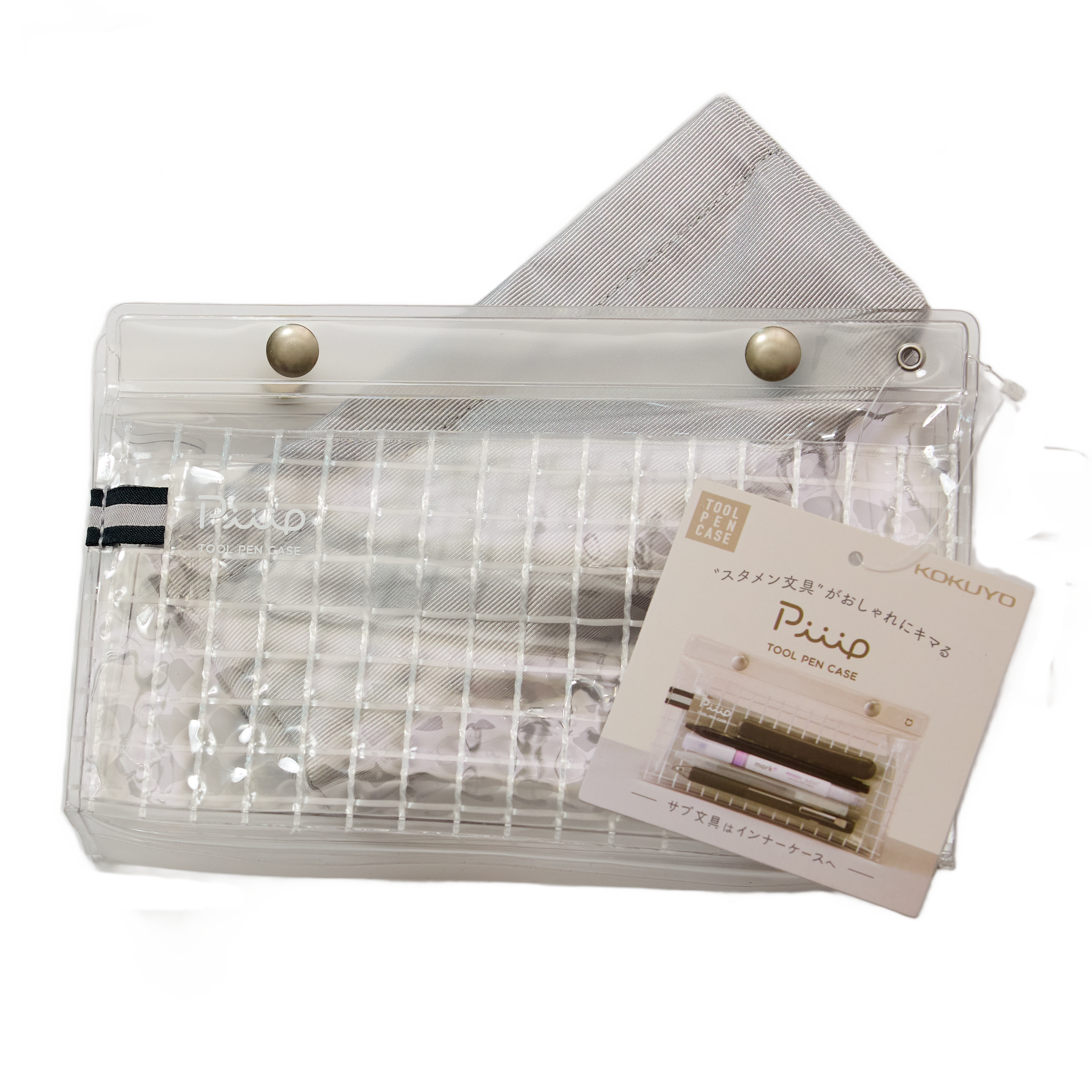 Kokuyo Piiip Tool Pen Case – Silver Gray