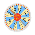 Boardwalk Wheel Game Clear Vinyl Sticker by A. Crosby Creative