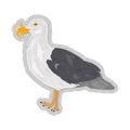 Seagull & Fries Clear Vinyl Sticker by A. Crosby Creative