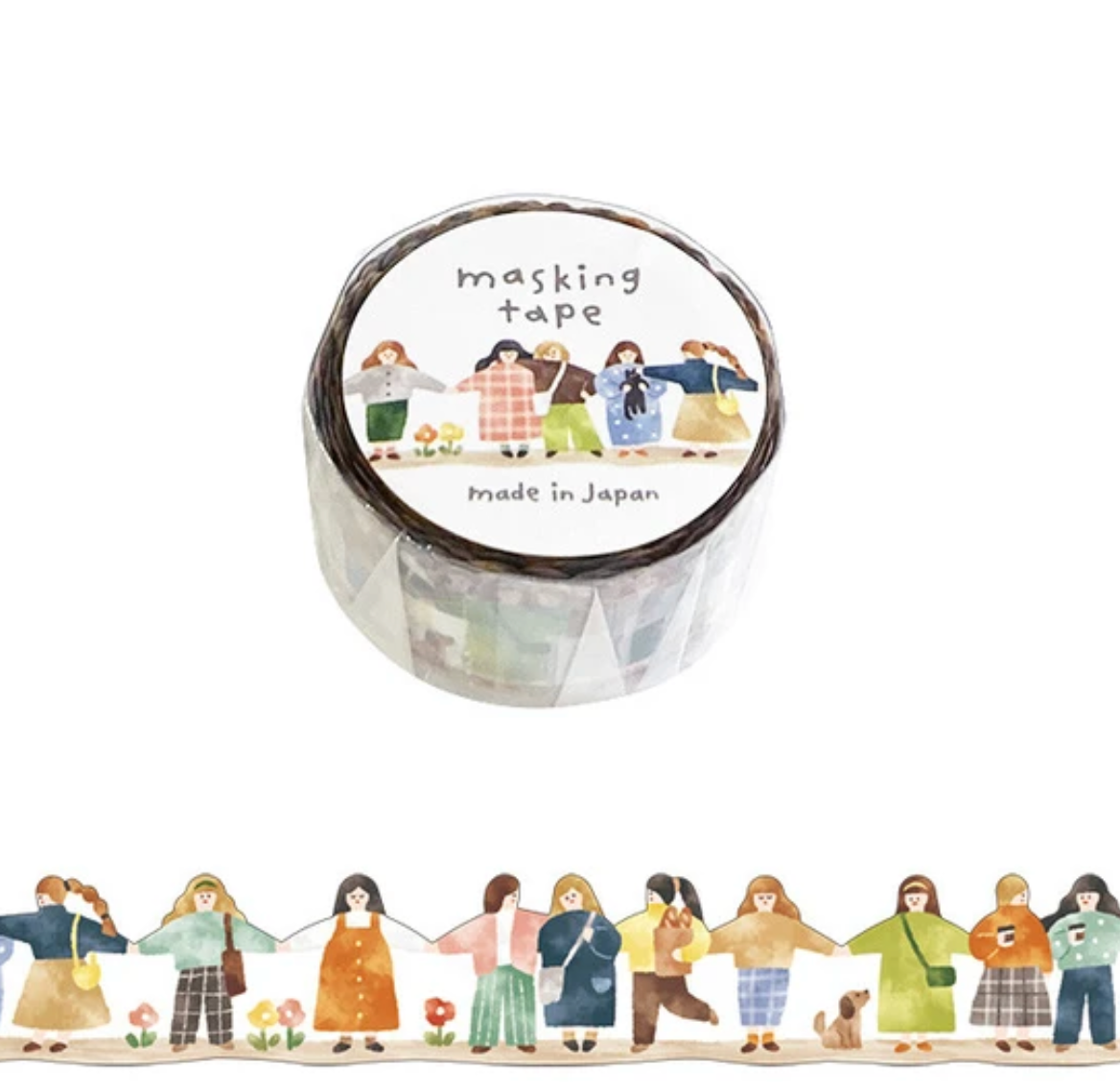 Mind Wave Onnanoko Edge-less Die-Cut Washi Tape – Japanese Masking Tape