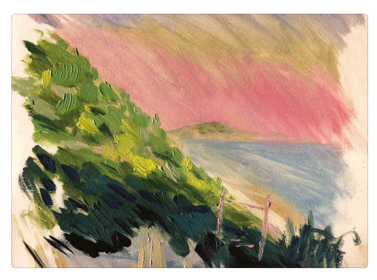 Seaside Art Postcard by Yasemin Yasu