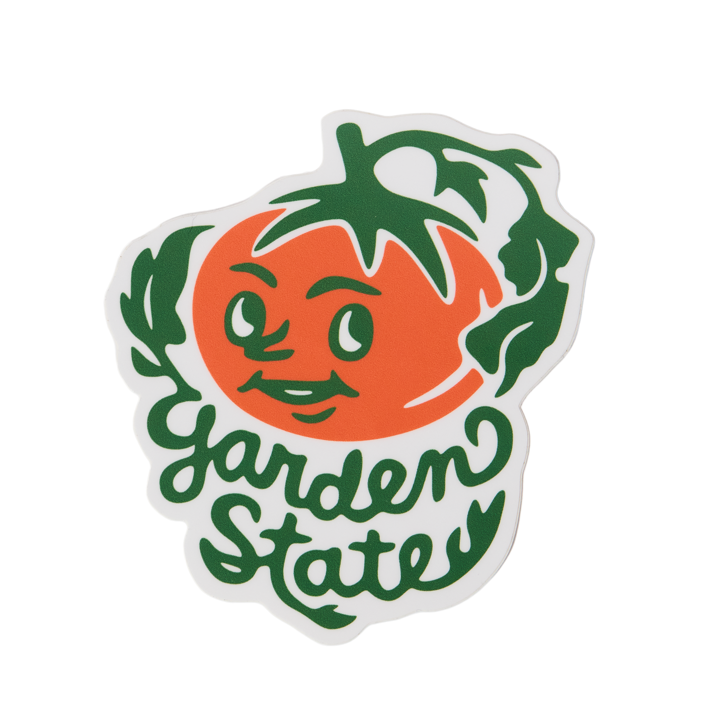 New Jersey Garden State Tomato Bumper Sticker / Vinyl Decal
