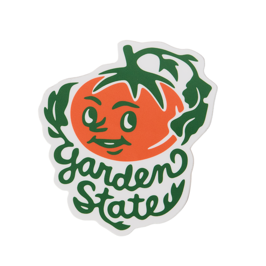 New Jersey Garden State Tomato Bumper Sticker / Vinyl Decal