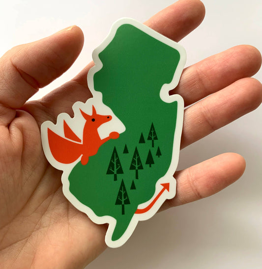 New Jersey Pinelands with Jersey Devil Sticker