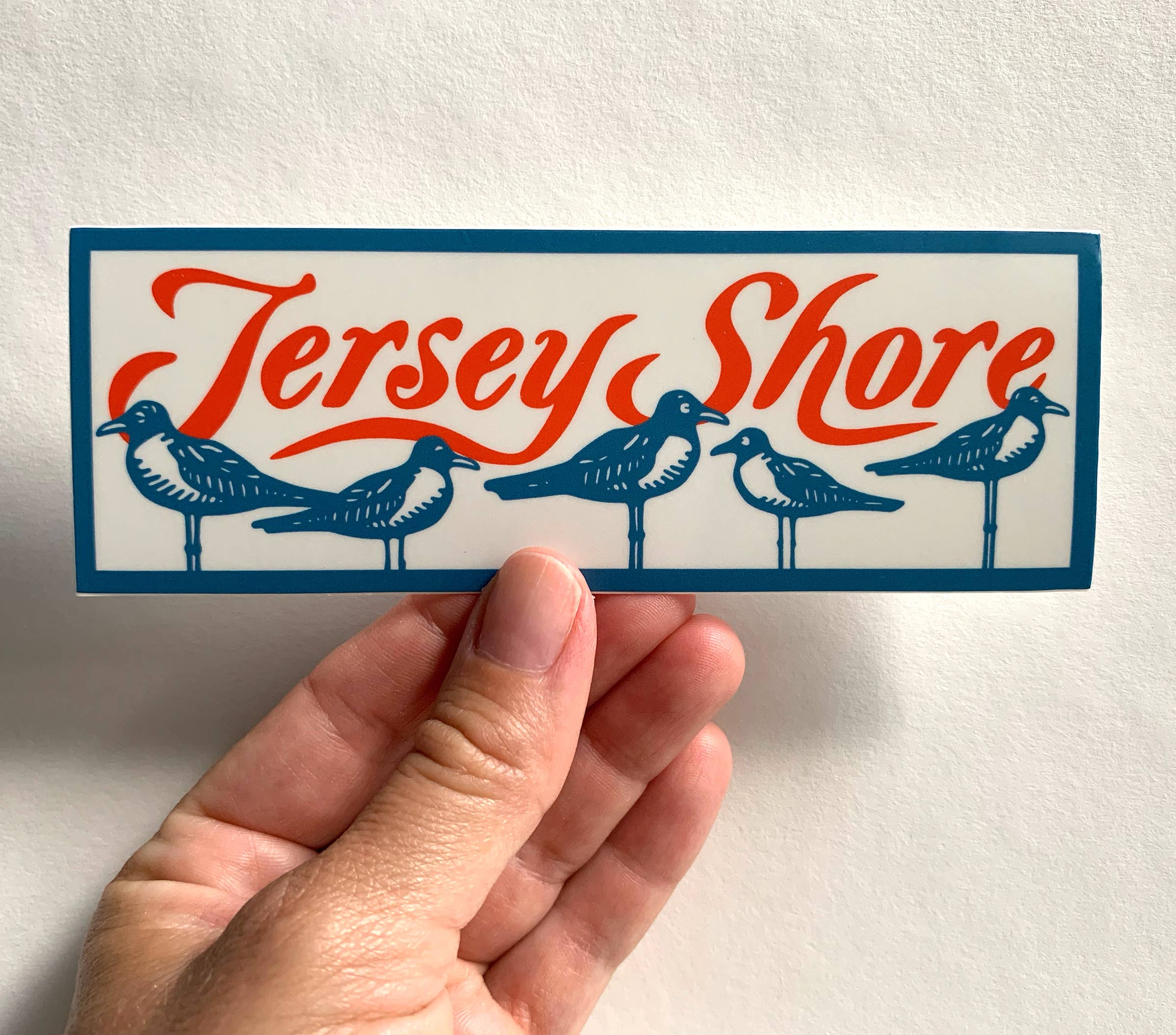 Jersey Shore Seagull Bumper Sticker / Vinyl Decal
