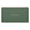 Ruler Grid Undated Weekly Planner: Forest Green | White Ink