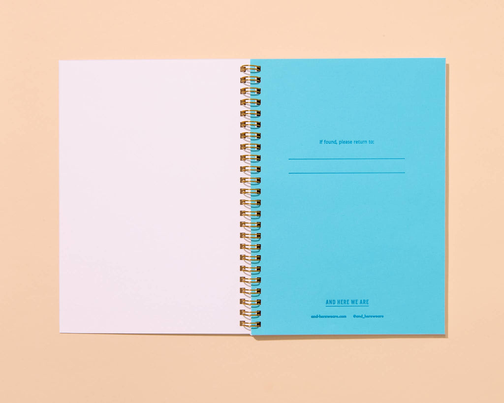 Letterpress A5 Spiral Notebook—Shell Pattern (Beach, Summer)