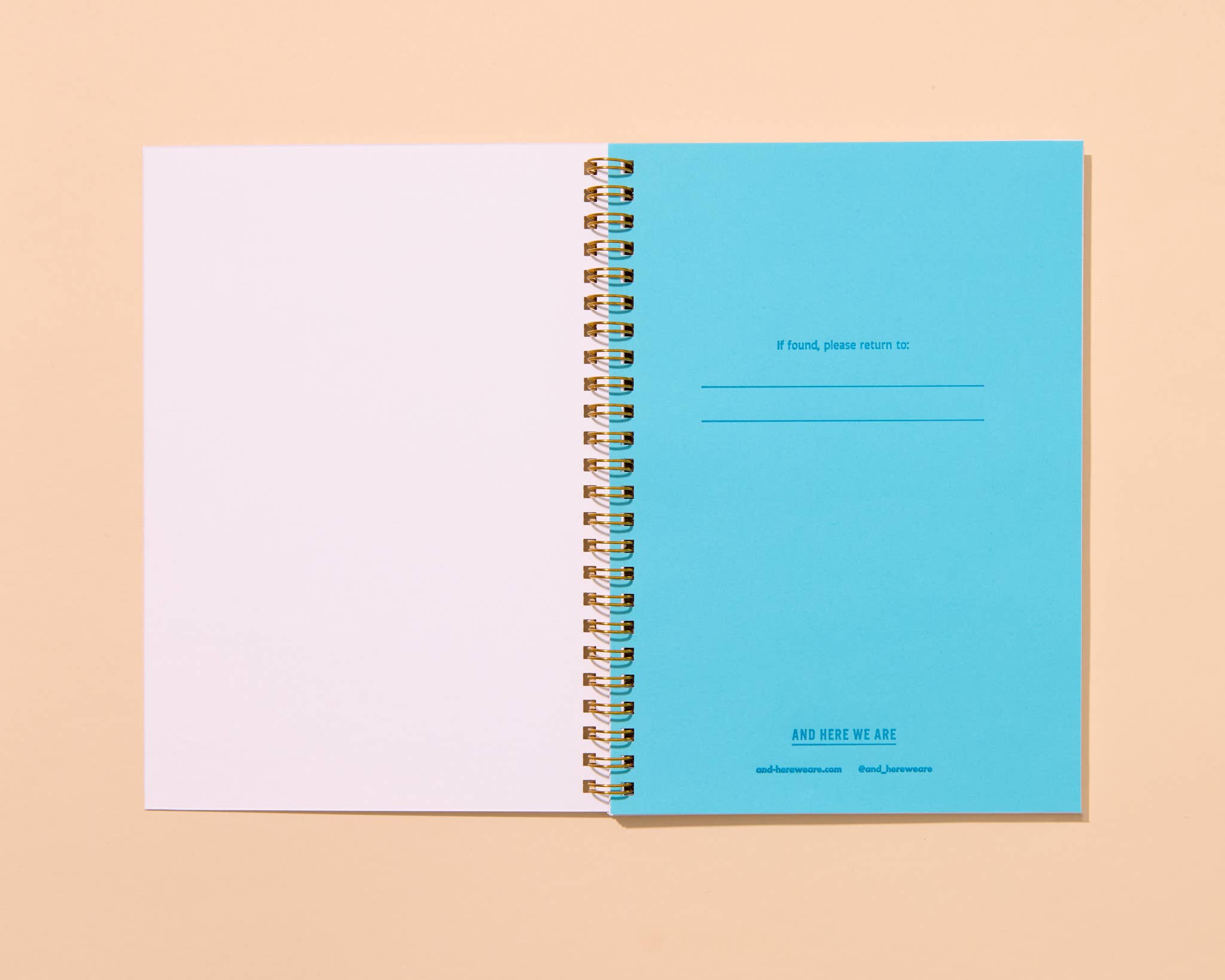 Letterpress A5 Spiral Notebook—Shell Pattern (Beach, Summer)