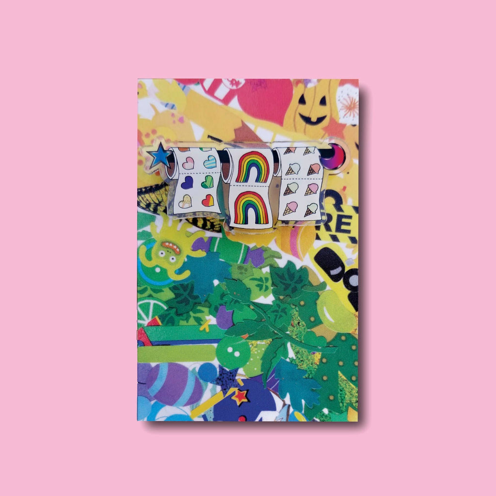 Sticker Rolls Acrylic Pin