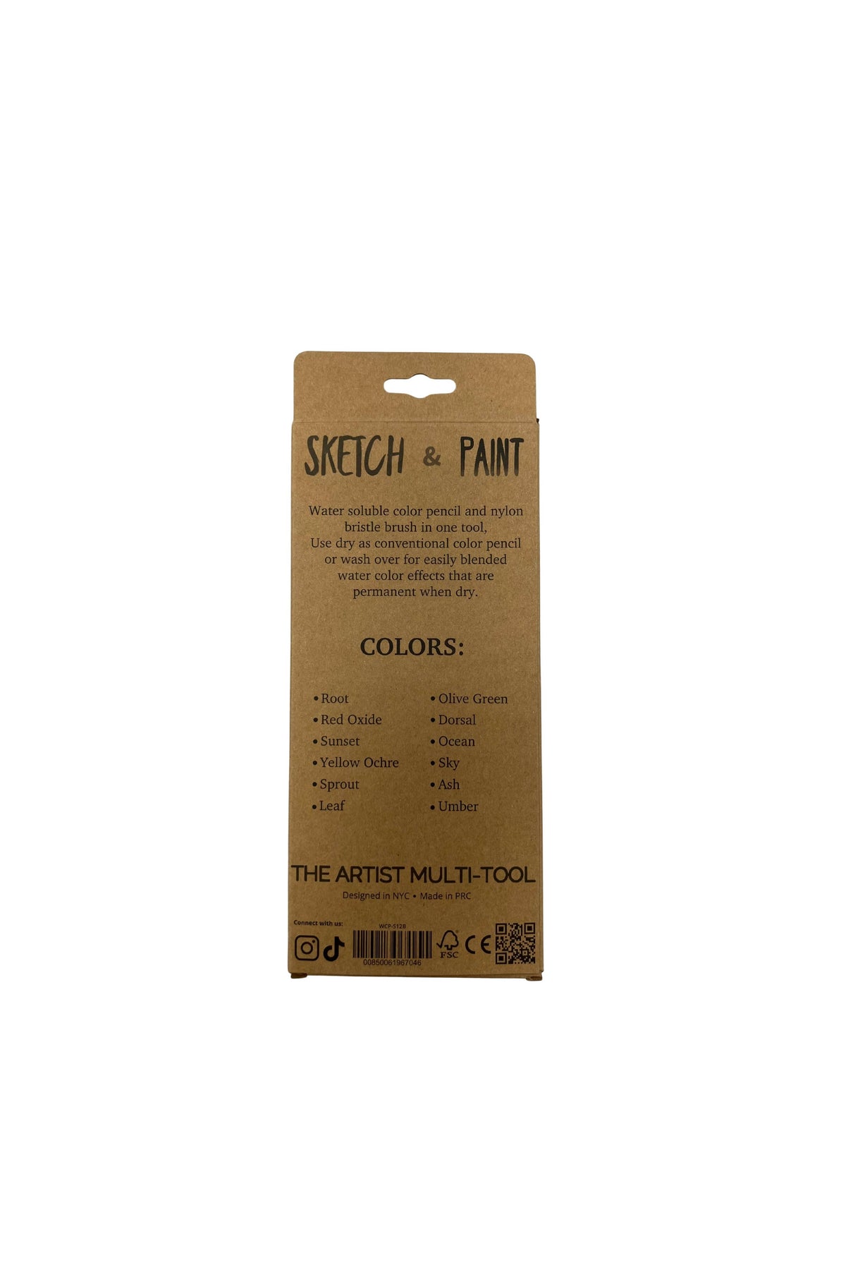12 Pack of Assorted Color Pencil Brushes